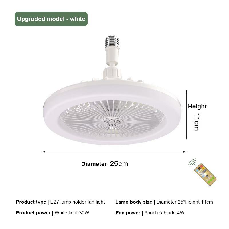 Rotatable 3in1 Ceiling Fan with Remote Control Lighting Lamp E27 Converter Base Lighting Base Bedroom Living Room Miflame