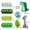 Dinosaur Theme Party Set Aluminum Film Digital Aluminum Film Balloon Green Leaf Scene Arrangement