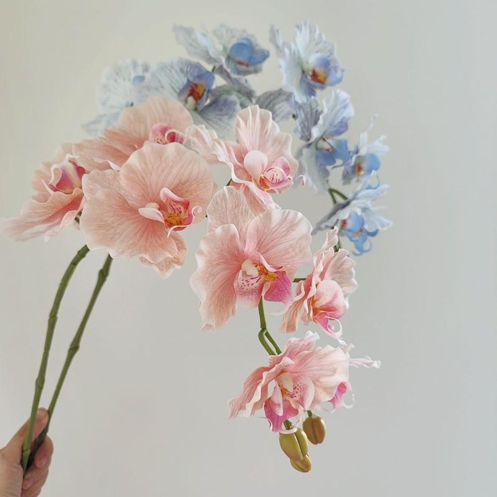 98cm Fake Phalaenopsis Flower Real Touch Silk Phalaenopsis Orchid  Indoor Decor