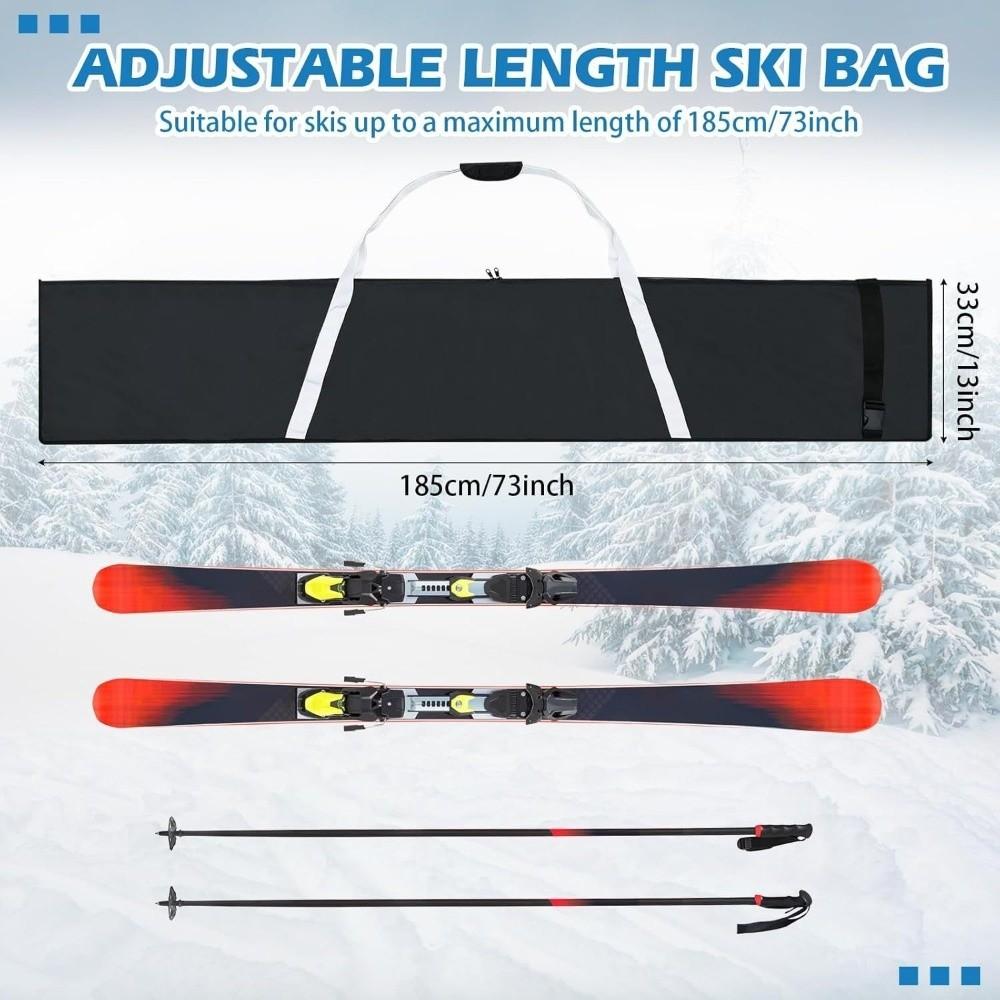 Spacious Waterproof Snowboard Bag Adjustable Protective Ski Bag Portable Dust-proof Snowboard Carrier For Skiing Travel