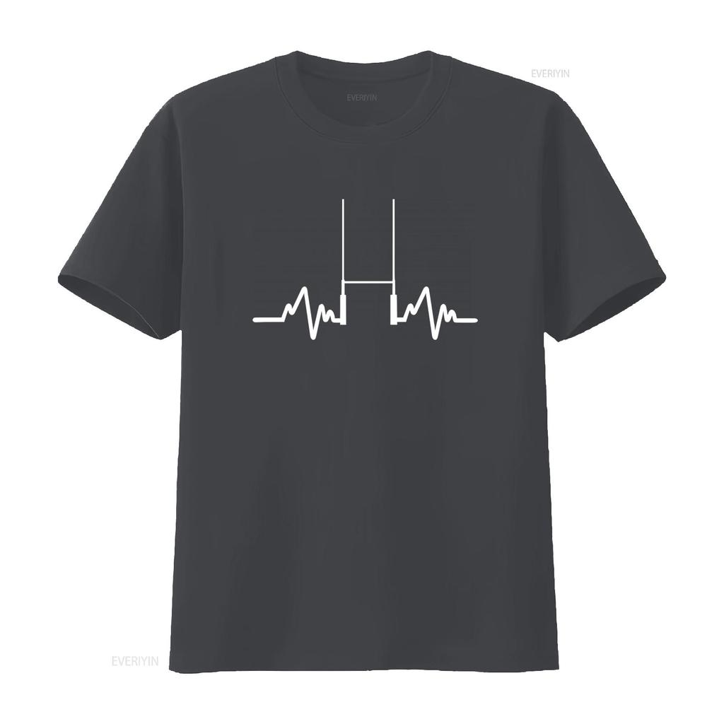 Rugby Heartbeat Pulse Rugger Lover Player Funny T Shirt for Sports Enthusiasts vintage Washed Stylish graphic Slightly