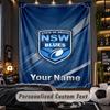 TapestryNSW Blues Logo Custom Name Text Personalized Wall Hanging Tapestry Home Wall Decor
