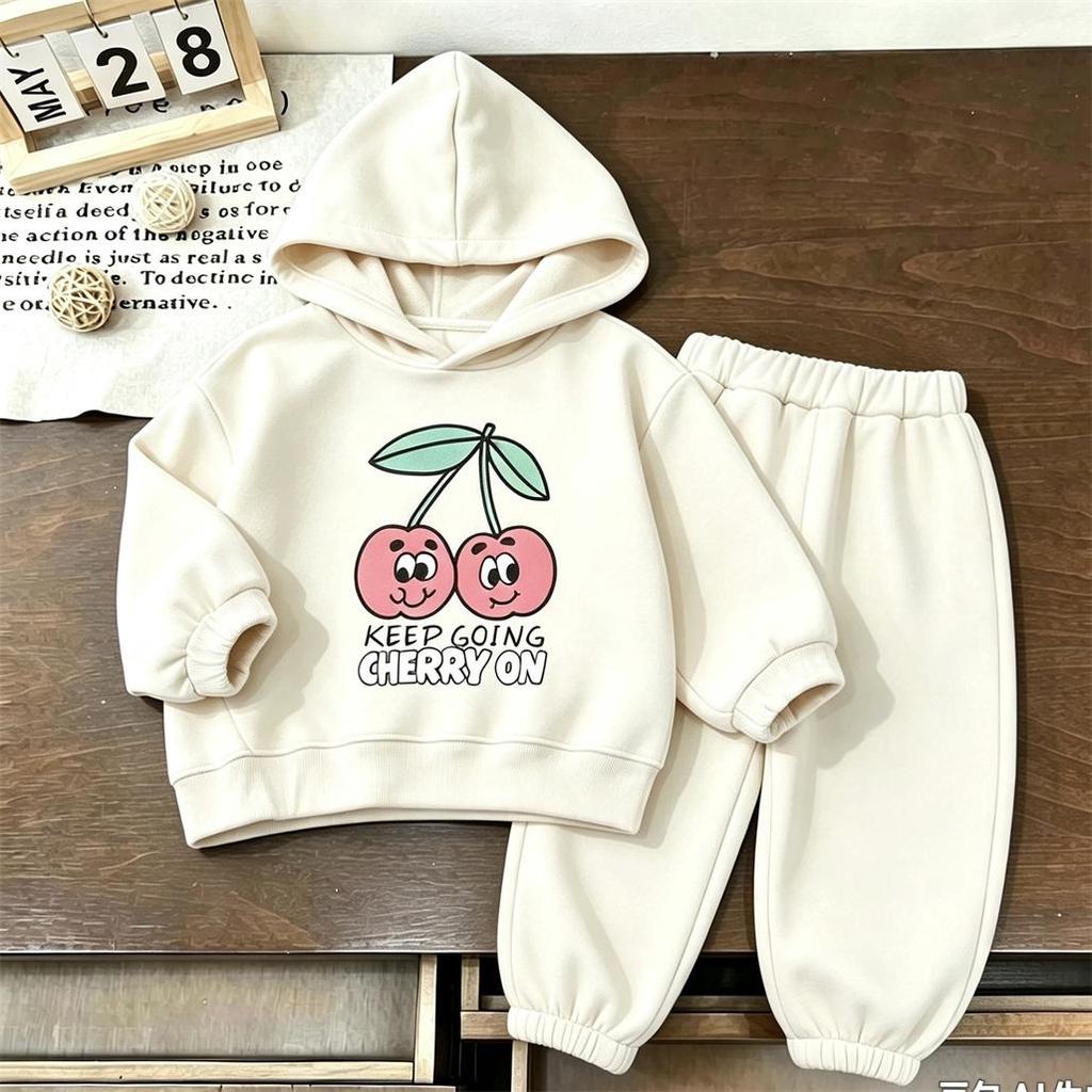 Blue Beige White 2pcs For Small Child Hoodies Pants Hot Selling Clothes 2027 Autumn Winter New Costume Kids Fashion Tracksuits
