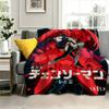 Chainsaw Man Flannel Blanket Warm Soft Halloween Christmas Couch Warm Cozy Decorative Decor Gift for All Season