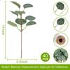 40 Pcs Artificial Eucalyptus Stem, Fake Silver Dollar Eucalyptus Leaves Stems Bulk Real Touch Faux Leaf Branches for DIY Bouquets Floral Arrangement