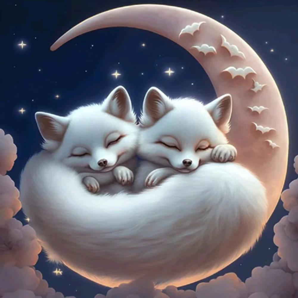 Diamant-Gemälde voller Bohrer, süßes Tier, rundes Diamant-Gemälde, handgefertigt, blaue Rose, Diy-Diamant-Mosaik-Gemälde, Heimdekoration