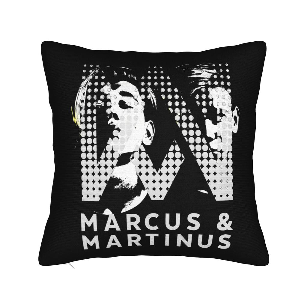 Marcus And Martinus MM Square Pillow Cases  Cushion Covers Funny Zipper Decorative Pillowcase for Home 4040cm