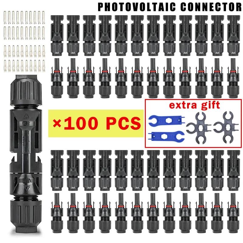 600/400/200/100/40/20/10Pcs Solar Connectors PV Plugs 1000V 30A Solar Panel Connector Kit Available for PV/MC Cables 2.5/4/6mm²
