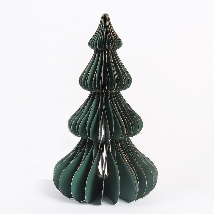 Origami Honeycomb Christmas Tree Tabletop Ornament for Home and Party Decor