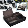Multi Functional PU Leather Desktop Stationery Business Office Supplies Storage Box