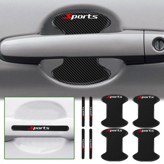 Car Door Handle Sticker Protector Film Door Bowl Anti-Scratch Guards Strip Black