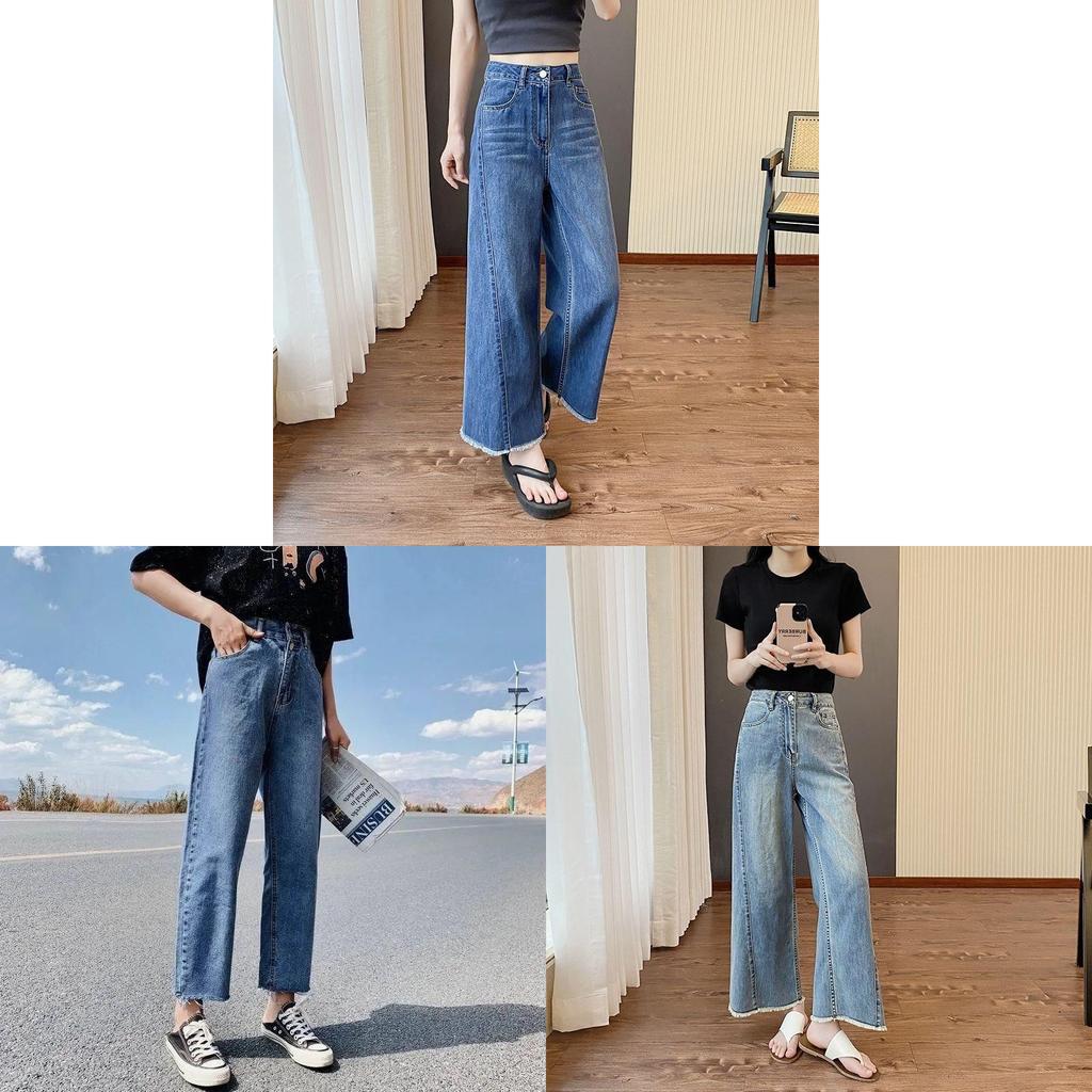Loose Fit Plus Size Denim Pants With High Waist And Wide Leg For Summer Comfort