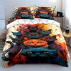 Colorful Cat Faces Pattern. Bedding Sets Duvet Cover Sets Duvet Covers Pillowcases(1*Duvet Cover 2*Pillowcases Without Duvet Insert)