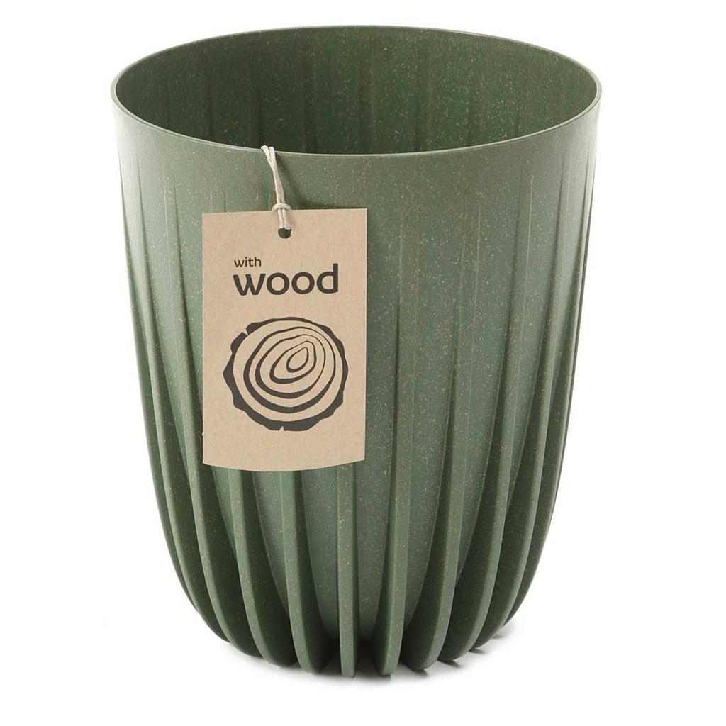 Donica Stripped Eco Wood Zielona 25Xh30
