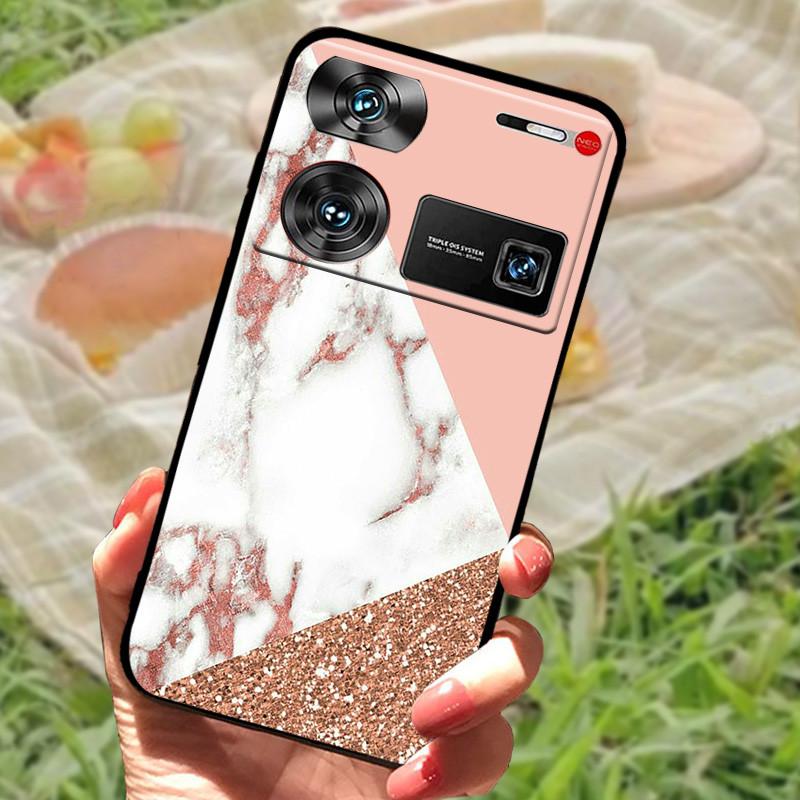 Shockproof Funda For ZTE Nubia Z60 Ultra Case Silicon Black Soft Bumper for Nubia Z60 Ultra Phone Cases Z60Ultra Cartoon Shell
