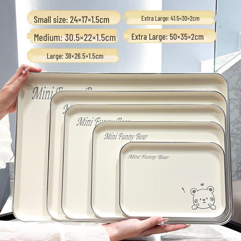 Ins Style Rectangular Plastic Serving Tray