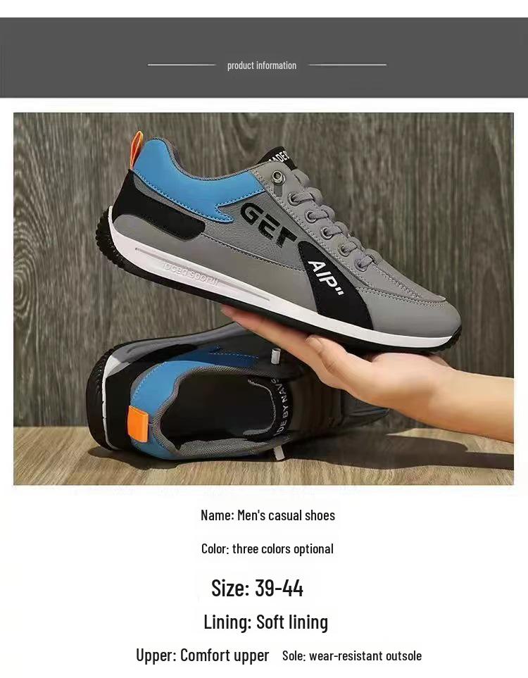 2024 Men's Spring & Autumn Lace-Up Running Shoes - Trendy Fashion Sports Footwear