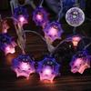 Halloween LED String Lights: Pumpkin, Bat, Devil, & Colorful Prints for Festive Decor
