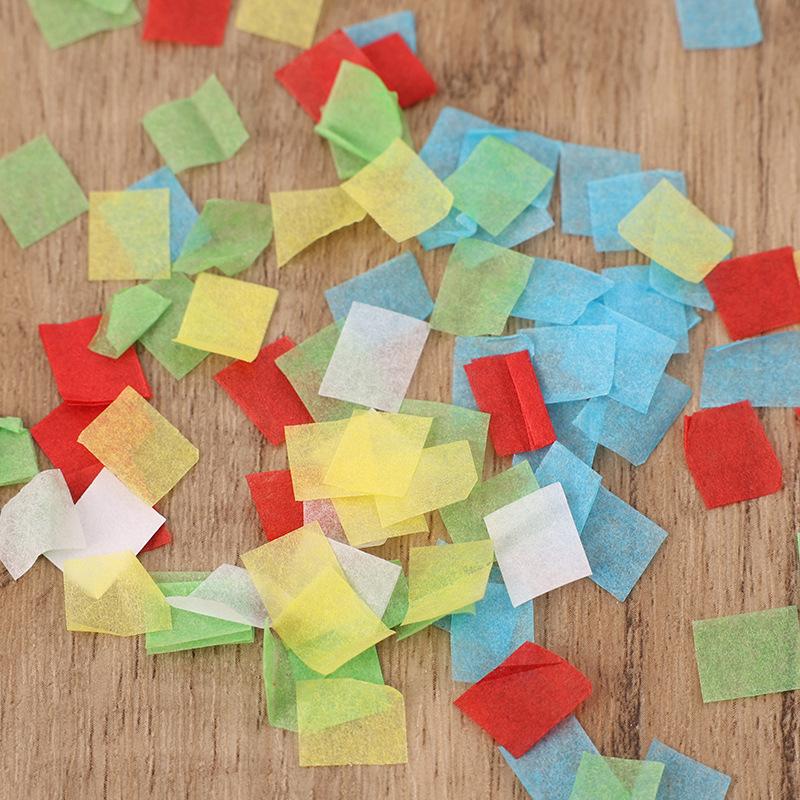 12set Colors Confetti Precut Craft Paper, Colorful Tissue Paper for Art Crafts, DIY Scrapbooking, Wedding Birthday Party