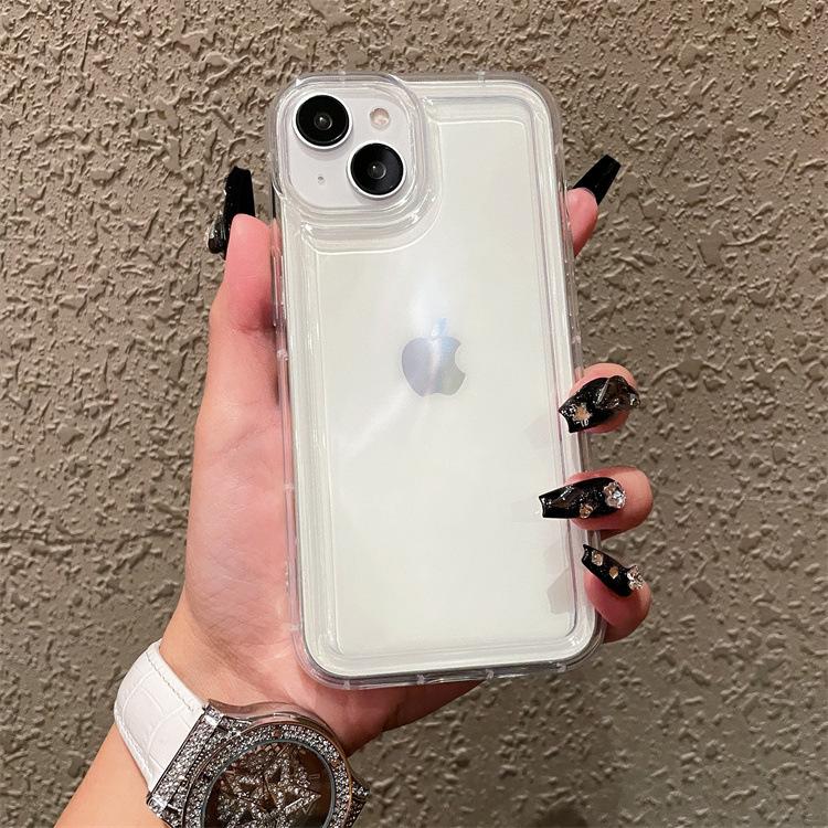 Photo Frame Airbag for Apple 17PRO Shock-absorbing Transparent Phone Case for IPhone XSMAX/16 Minimalist Protective Case