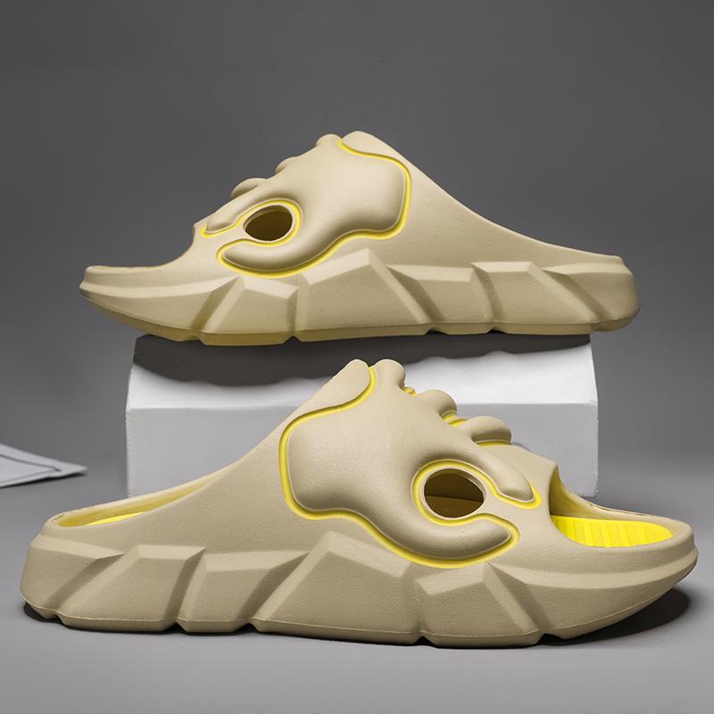 

Летние тапочки для мужчин и женщин, домашние сандалии Eva с высокой мягкой подошвой, открытые носки, модные шлепанцы, легкая пляжная обувь, домашние тапочки, размер 36-45 44