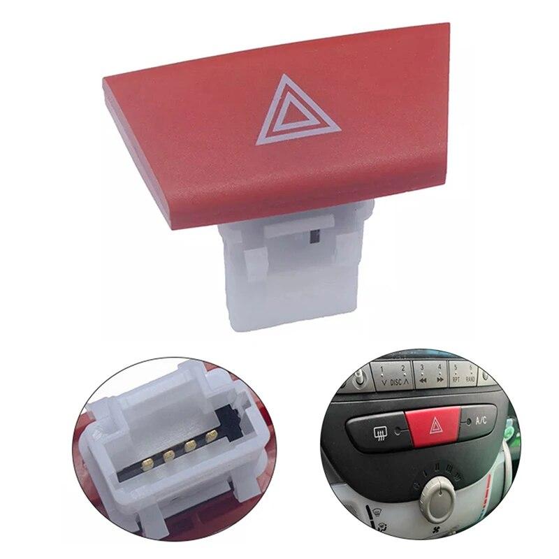4 Pins Hazard Warning Switch Push Button Plastic for Citroen C1 2005/06-2014/09 PM PN 1.0 998 Ccm 50 KW 68 PS Auto Accessories