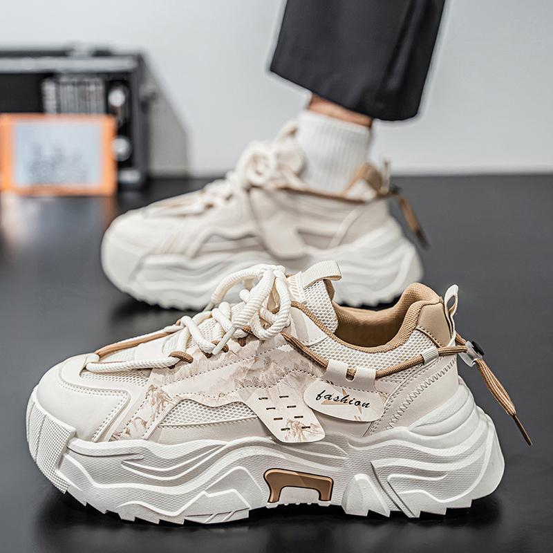 New Fashion Men 's Four Seasons Comfortable Thick Sole Shoes Students BoysTrending Soft Sole Breathable Casual Running Sneakers