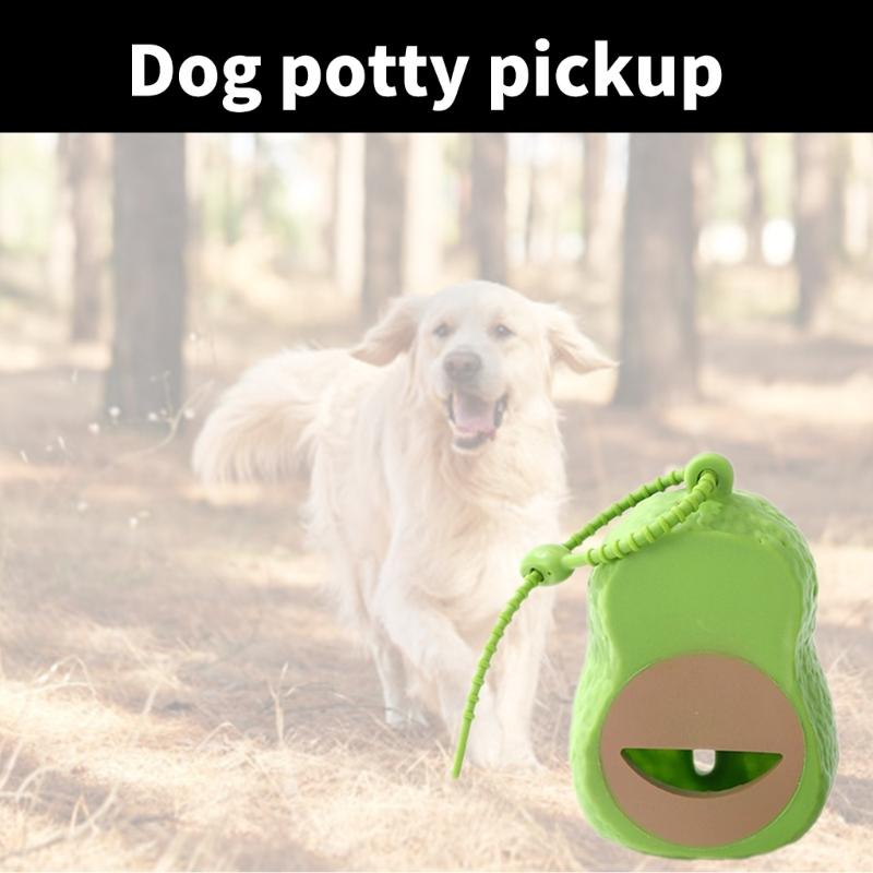 Pet Poop Bag Holder Waterproof Avocado Shape Dog Poop Bag Dispenser Outdoor Walking Poop Bag Dispenser for Dog Training