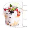 50Pcs Dessert Cups 150ML Dessert Square Cups Washable Parfait Appetizer Cup Dessert Cup Bowl Plastic Dessert Cup For Christmas