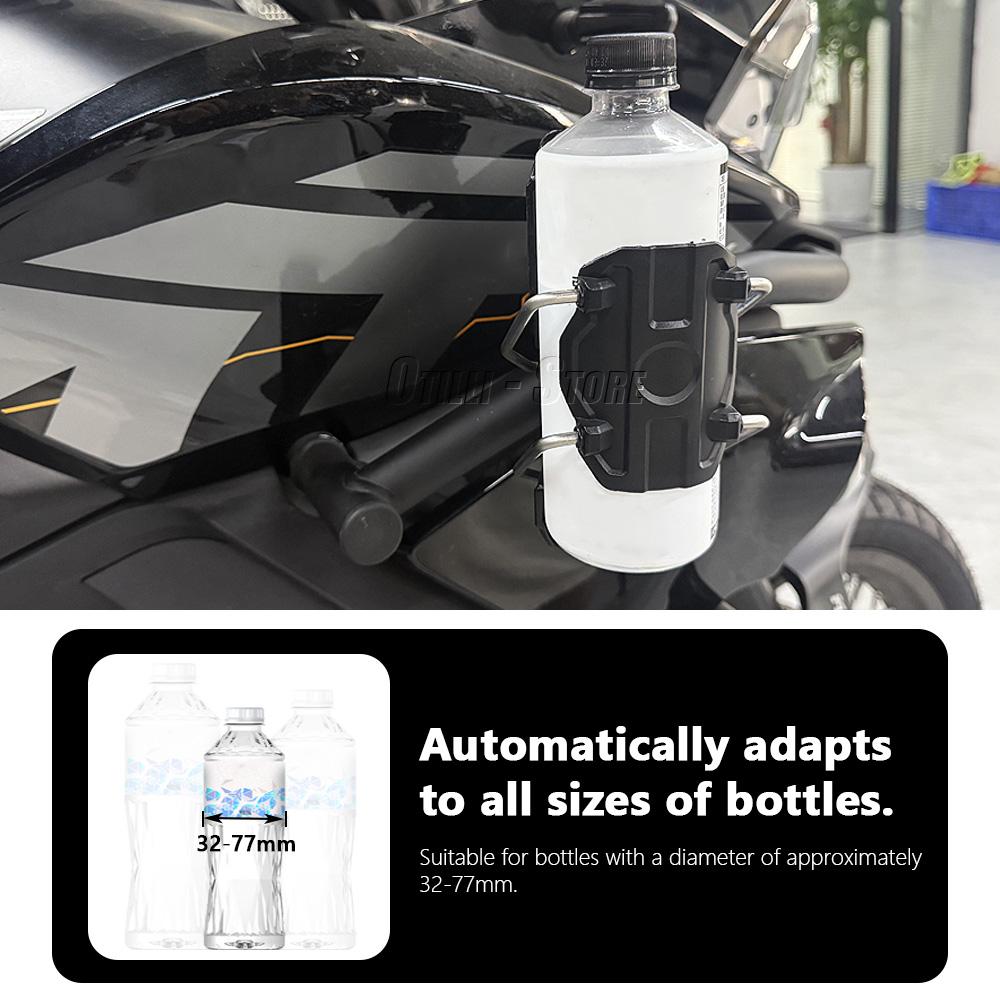 Motorcycle Cup Holder Support Quick Release Adjustable Water Bottle Holder Handlebar Stand for MTB Road Cycling
