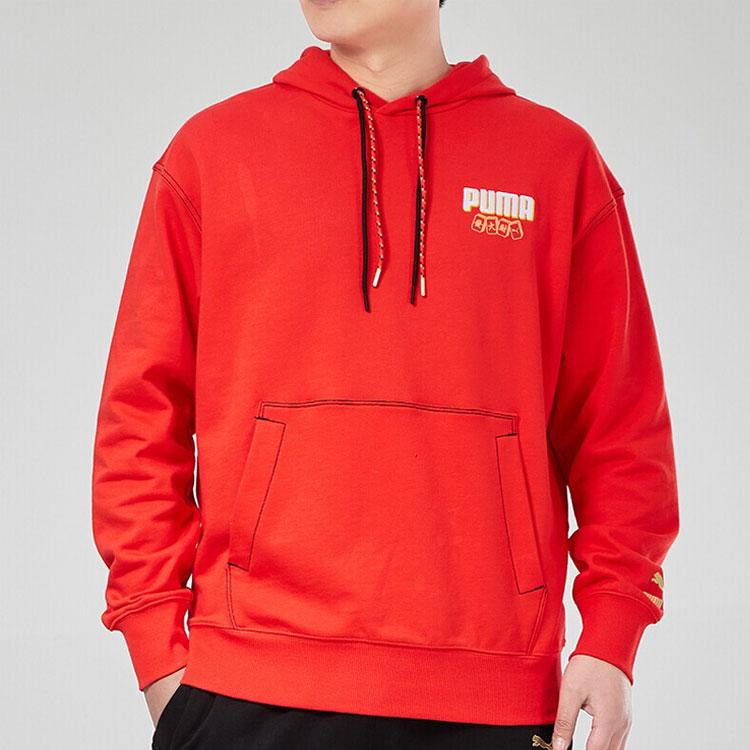 Puma New Year Mahjong Series Printed Casual Sport Hoodie Men Tops Red 531295-23