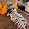 3D Dinosaur Skeleton Costume Set Halloween Dinosaur Skeleton Costume Funny Headgear Cosply Dress Up Clothing Plush Toys Gifts