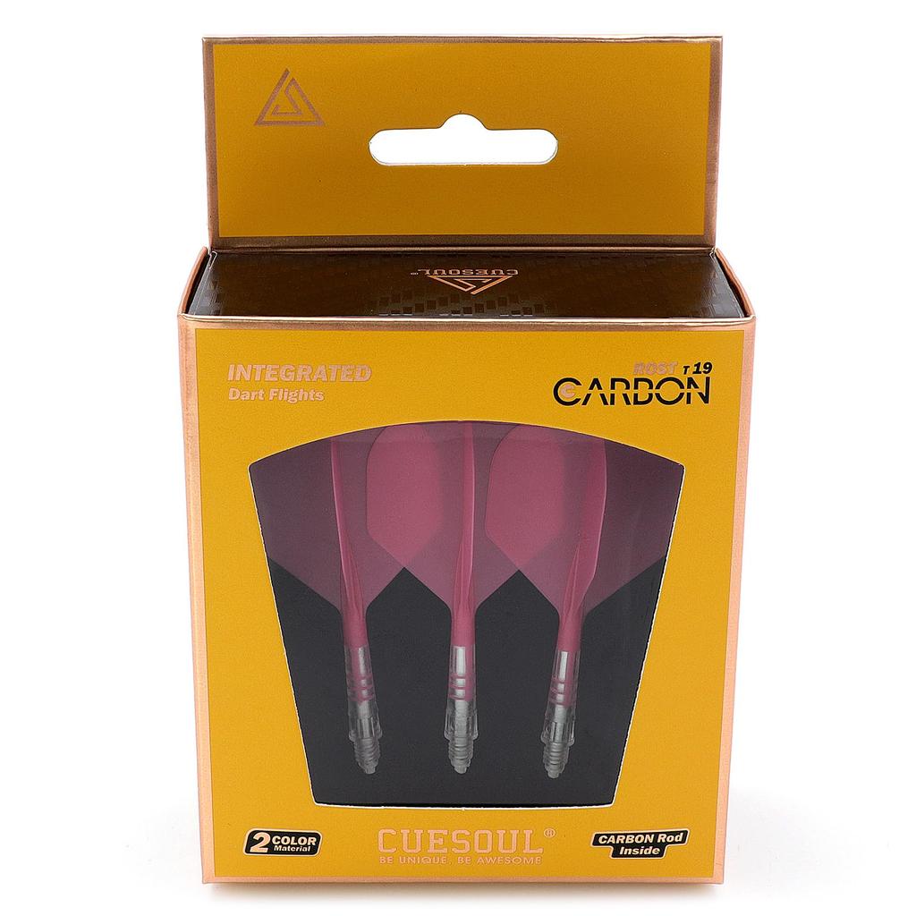Cuesoul ROST AK57 T19 Carbon Fiber Rod with Integrated Standard Set of 3 Flights, Shape, (CS-AK57XB6-1)
