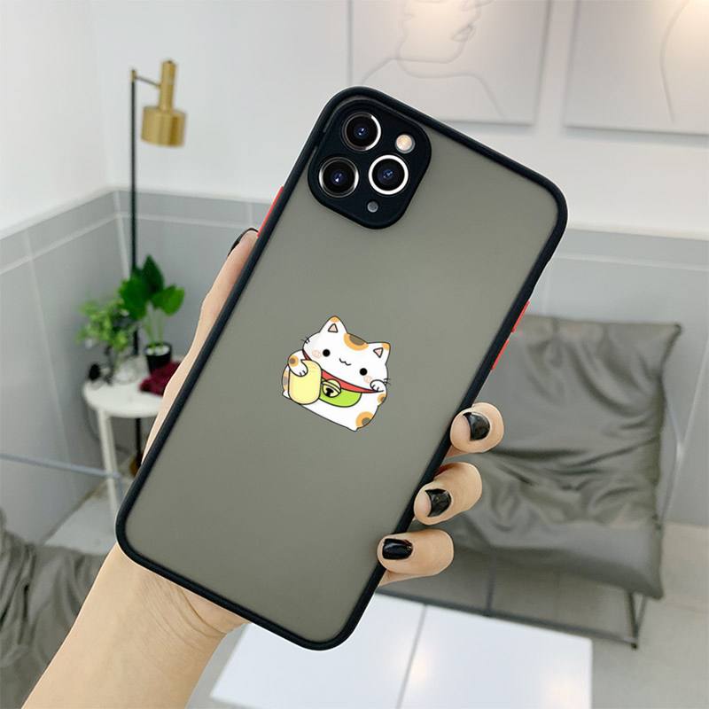 

Матовый прозрачный чехол для телефона Koi Fish Cherry Blossom Lucky Cat для iphone 11 12 13 7 8 plus mini x xs xr pro max iPhone13 promax