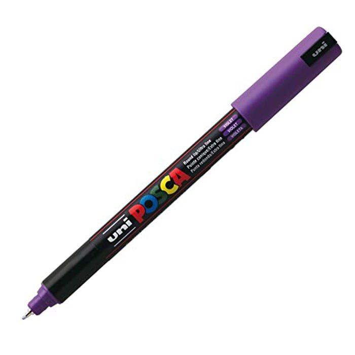 Accessoire de bureau - OSAMA - CF6 POSCAPEN VIOLET - Couleur: Blanc - Encre: Violet - Dimensions: 12x2x1,4 cm