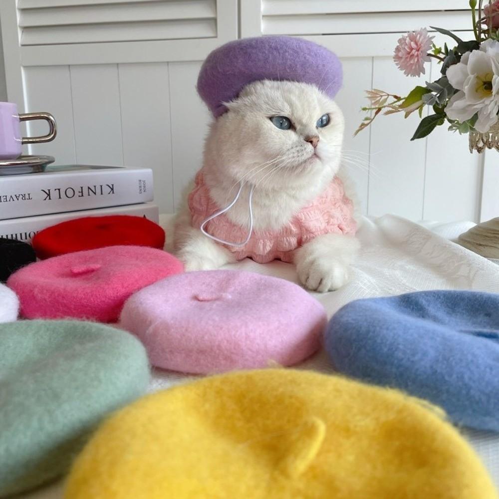 Teplý psí ohřívač Zimní čepice Pletená kočičí psí čepice Čepice pro mazlíčky Vysoce kvalitní psí fleecová čepice Baret Štěně