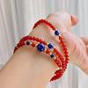 4Mm Autumn And Winter Natural Ice Transparent Chalcedony Lapis Lazuli Design Sense Multi-Circle Bracelet Bracelet