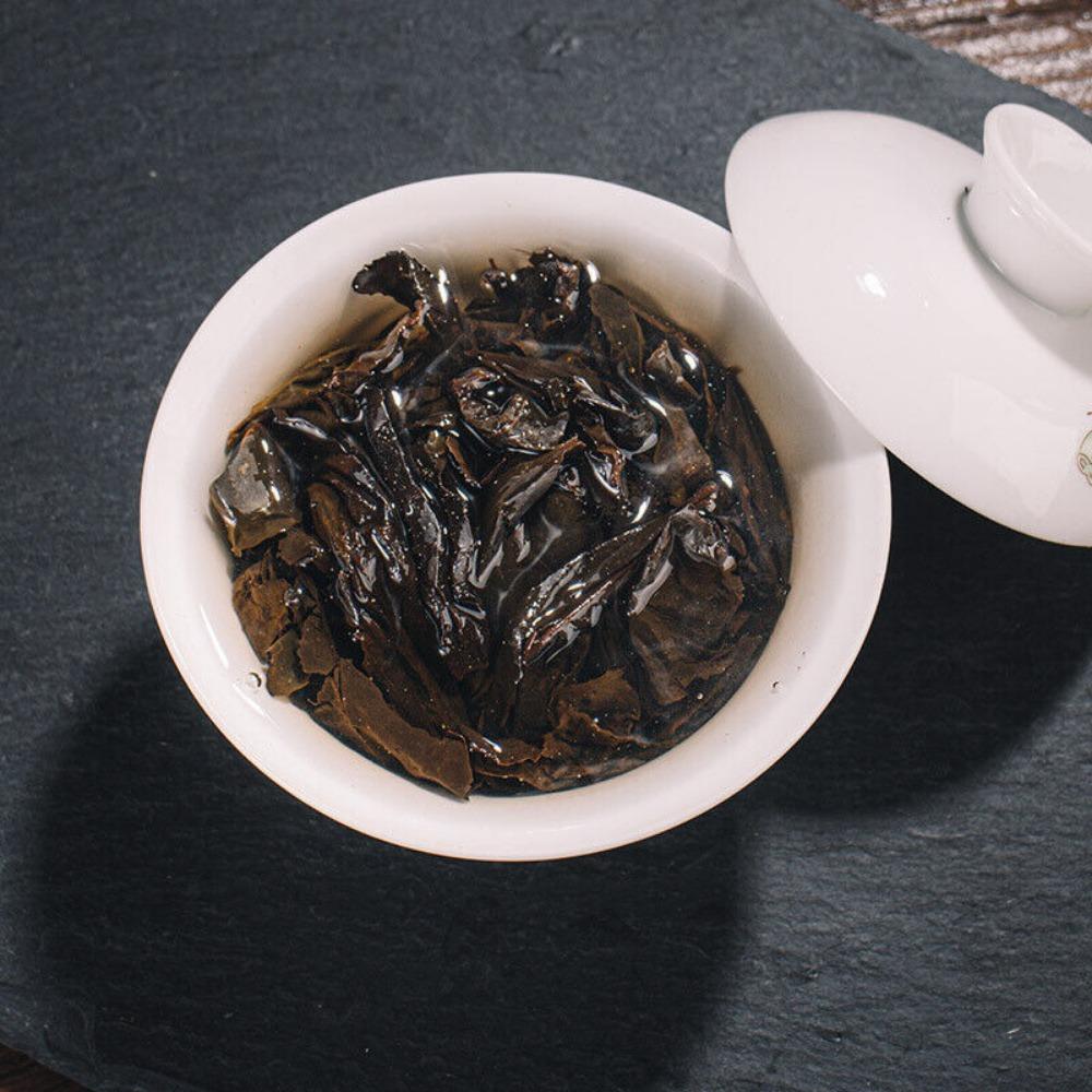 450g Hunan Anhua Black Tea Hand-built Por Brick Tea Golden Flower Black Aged Tea