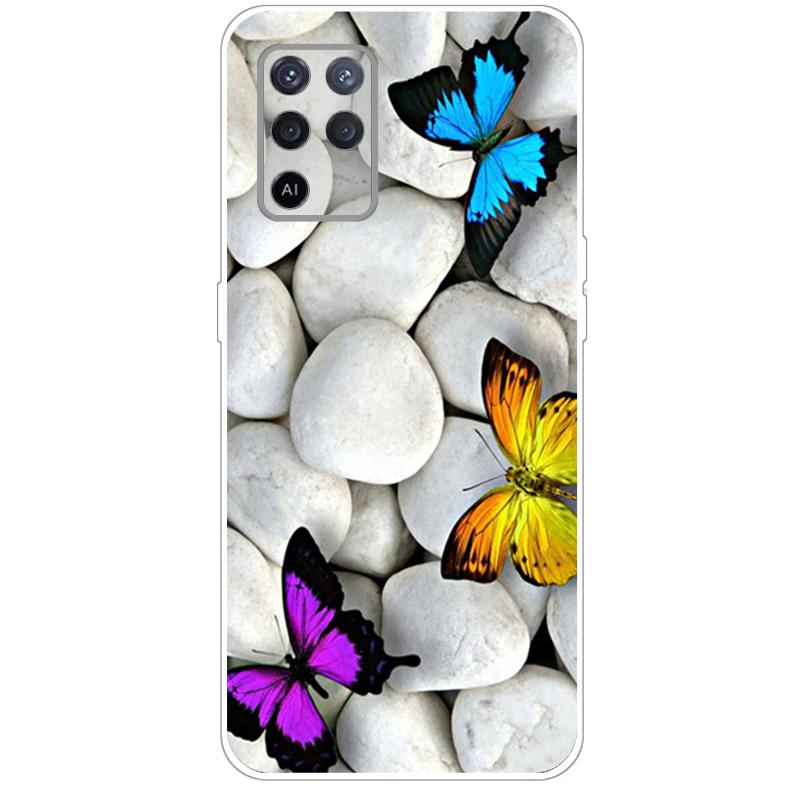 OPPO Reno4 Lite tokhoz Reno5 Lite ütésálló puha szilikon TPU hátlap OPPO Reno 5 4 Lite telefontokhoz tok aranyos rajzfilm