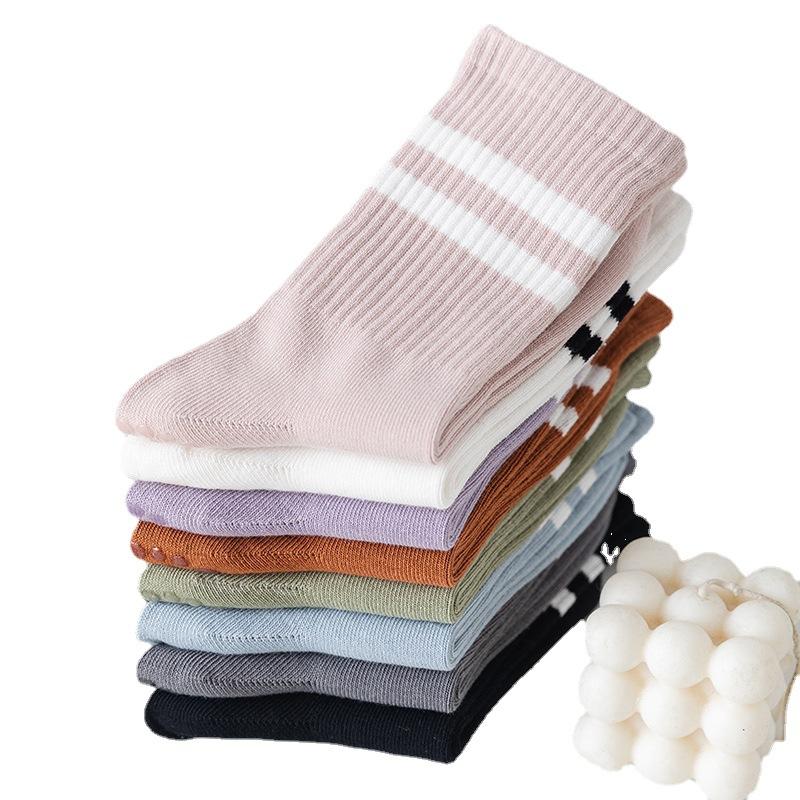 Yogastrumpor, Damstrumpor till mitten av vaden, Bomull, Höst och Vinterträning, Dans, Pilates, Professionella Halkfria Sportstrumpor, Vuxen Golvstrumpor