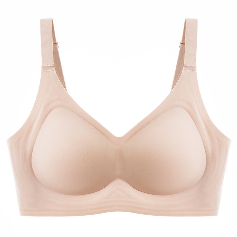 Big-size Seamless Bra for Women Without Steel Hooks Women's Cup-shaped Underwear That Gathers Breasts and Prevents Sagging