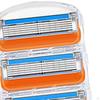 4 Pieces Stainless Steel Refillable Refill Shaver Cartridges, Blades Refills for Shave Beard