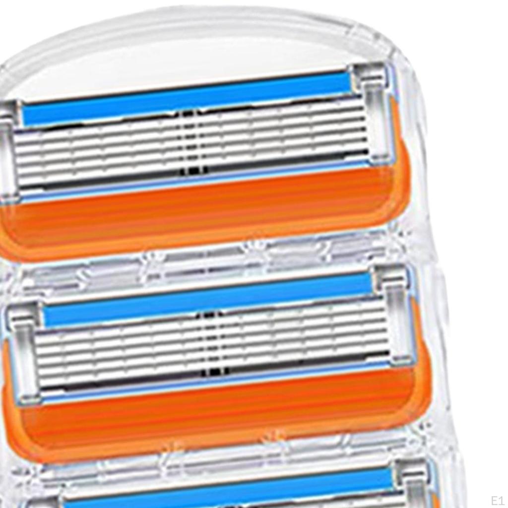 4 Pieces Stainless Steel Refillable Refill Shaver Cartridges, Blades Refills for Shave Beard