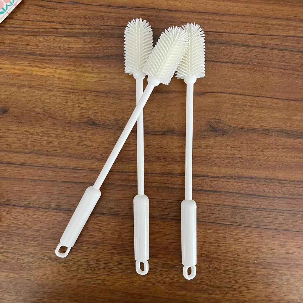 1pc Silicone Cup Brush with Long Handle 360-Degree Rotating Cleaning Brush for Bottles Cups Reusable Multi-Purpose Kitchen Cleaning Tool