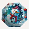 1pc Snowman Automatic Open/Close Umbrella, Portable Folding umbrella for Everyday Use yy250826012