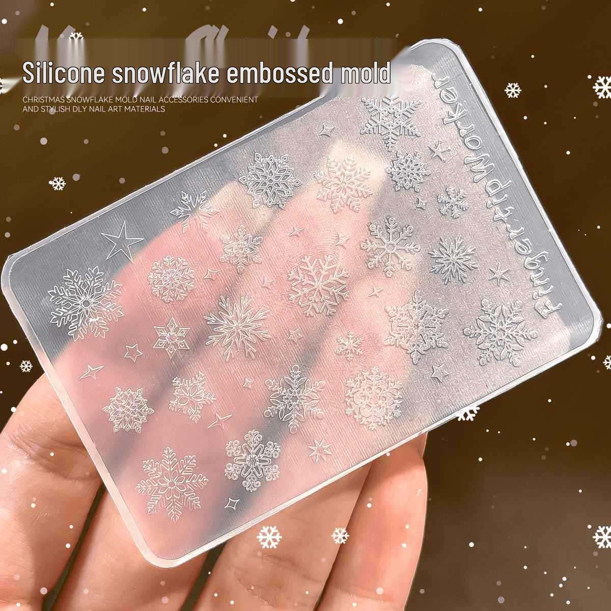 3D Snowflake Chain Silicone Mold for Autumn/Winter Nail Art No Specific Size