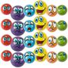 12Pcs Anti Stress Pu Ball Toy Relief Grimace Smiley Laugh Face Pinch Foam For Kids Soothing Wrist Squeeze Movement Balls Toy