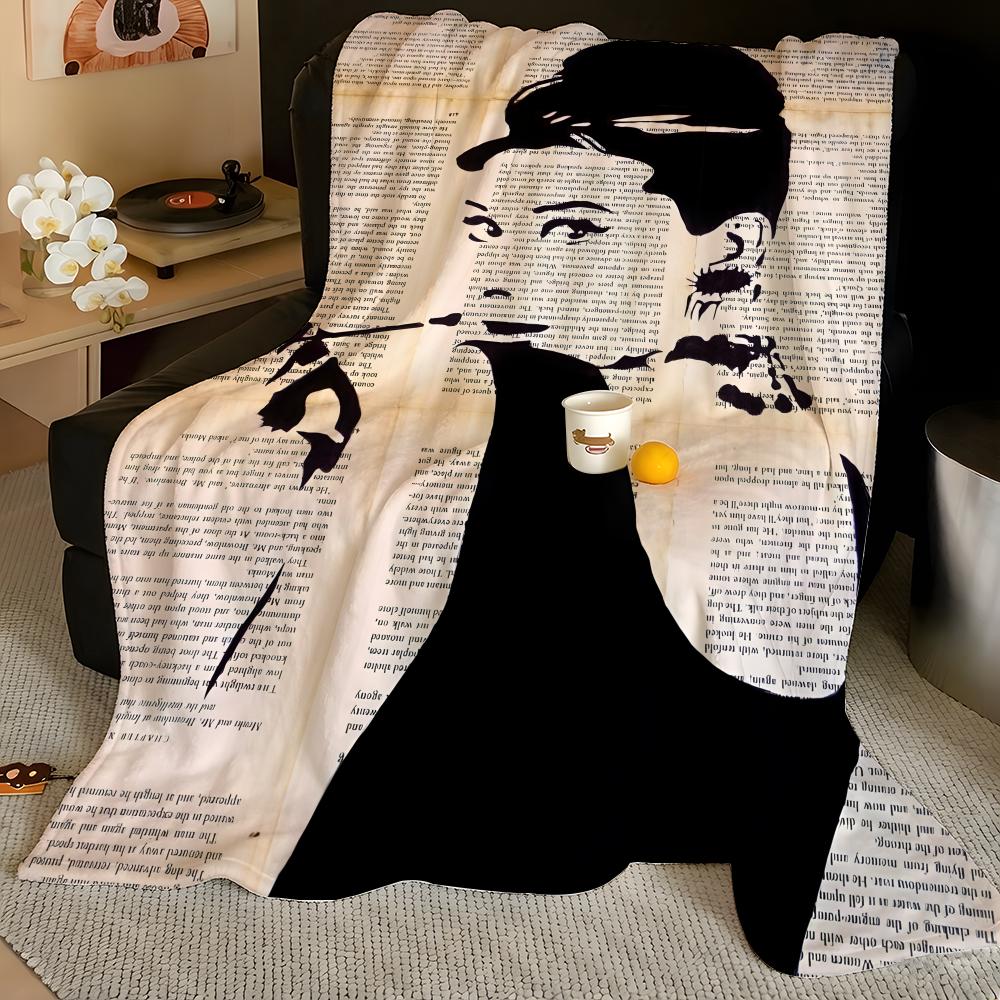 Superstar A-Audrey H-Hepburn Throw Flannel Blanket, Soft Warm, Durable & Washable Cute Cool