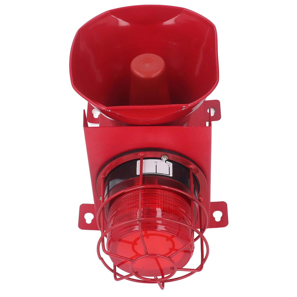 Industrial Siren Alarm Outdoor 180dB Sound Light Horn Waterproof Emergency Strobe Warn Light DC24V