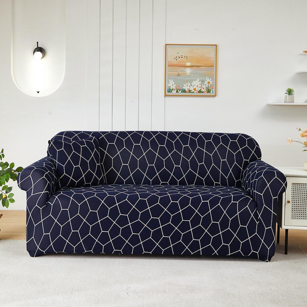 Stretchable Printed Sofa Cover Universal Elastic Slipcouch Full Encasement Soft Fabric Set